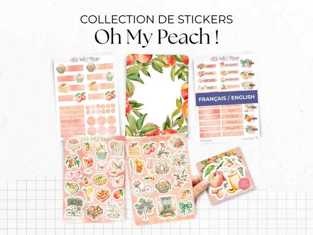 adylshop-oh-my-peach-collection-compl-te-stickers-fran-ais image 1