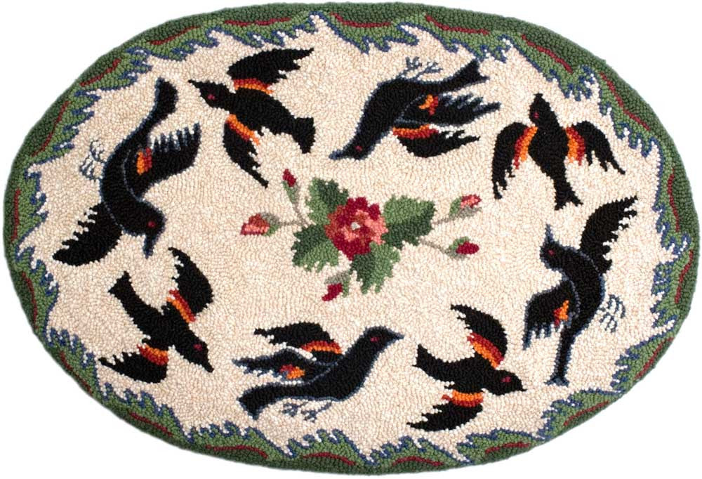 the-oxford-company-oval-blackbirds-patron-61x91-cm-oiseaux image 1